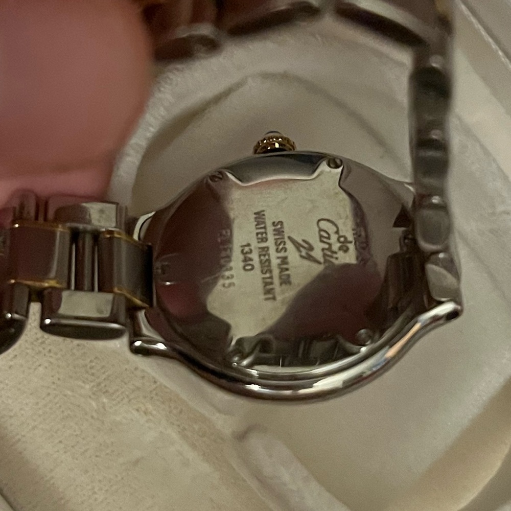 Cartier Two-Tone Silver and Gold Watch - Picture 2 of 7